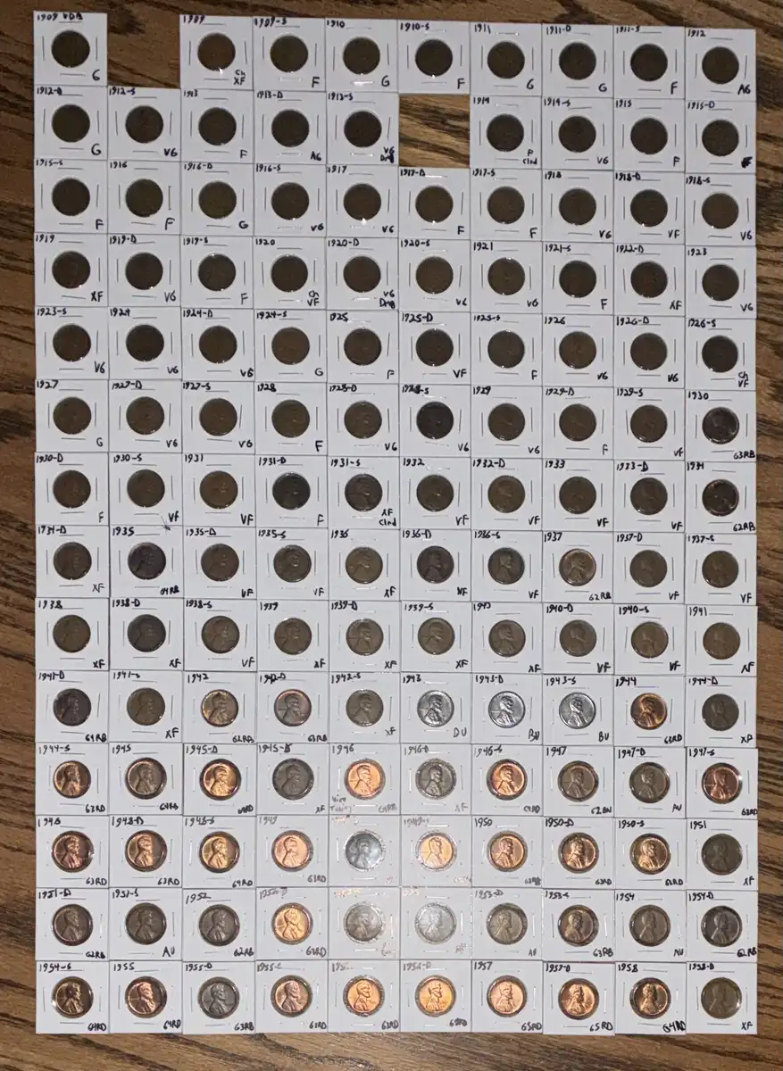 My-1909-1940-Lincoln-Cent-Collection-Progress