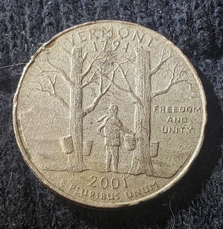 2001-D-Vermont-Qtr.-Weight-4.71,-Damage-Or-Error