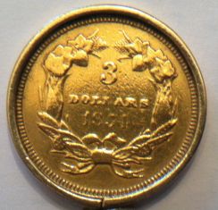 1864-$3-Gold-Piece