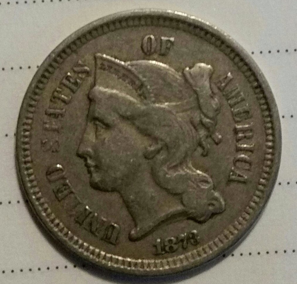 Junk-Shop-Finds---1873-Three-Cents-And-1867-Five-Cents