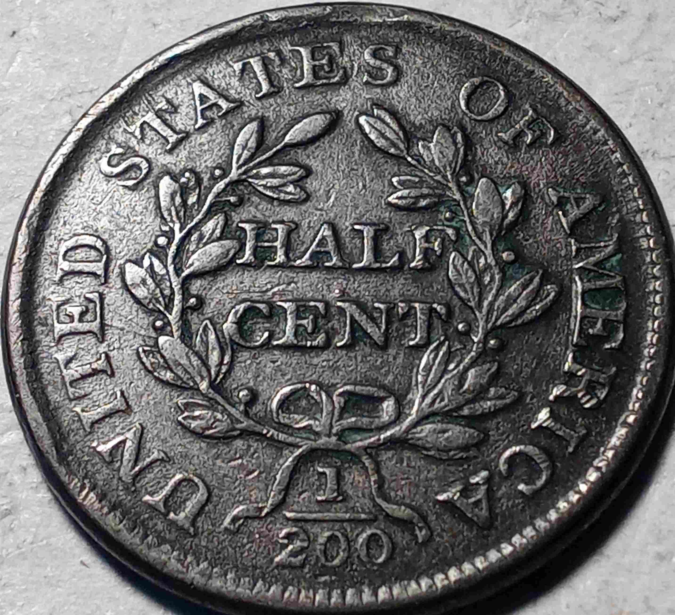 1804-Half-Cent-Plain-4,-Stemless-For-Grading