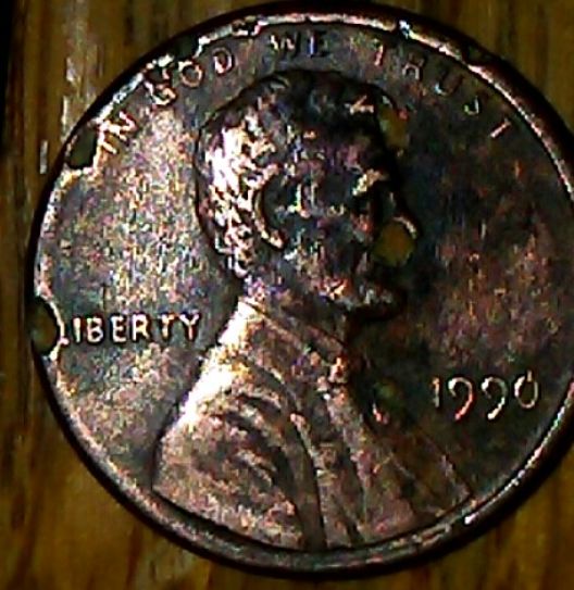 What-Could-Have-Caused-These-Holes-On-1990-Lincoln-Cent