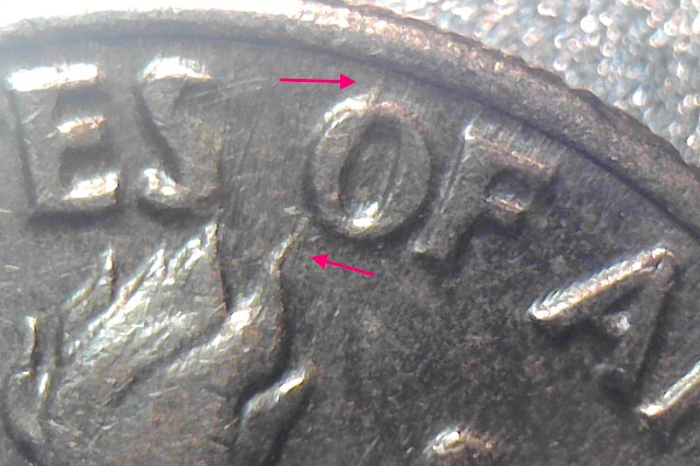 1991-P-RD-Flaming-Die-Gouge/Crack?