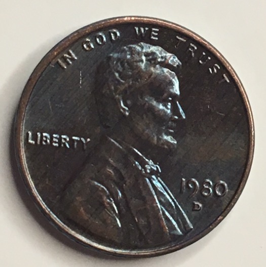 Blue-Tone-1980-D-Penny