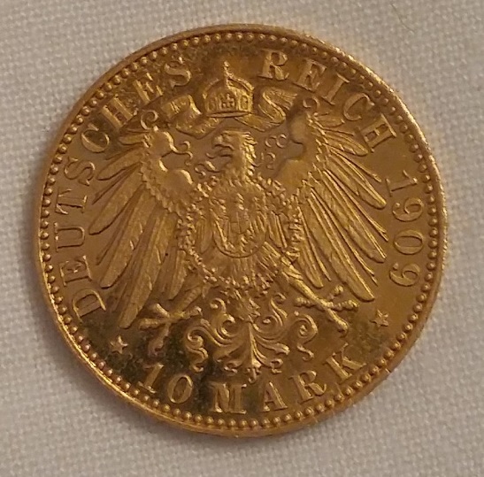 German-1909-Proof-10-Mark