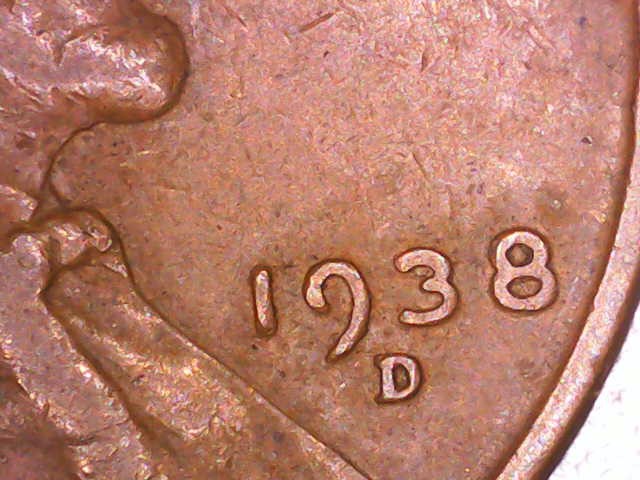 1938-D-Lincoln-Penny----Problem-On-Head