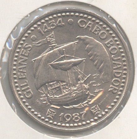 100-Escudos-Gil-Eanes,-Cabo-Bojador-1987-Portugal