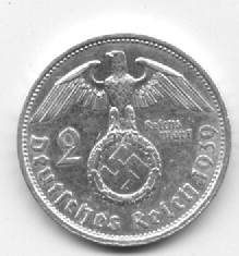 2-Reichsmark-1937-E,-2x-1939A,-1939e-III-Reich-Germany