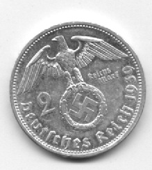 2-Reichsmark-1937-E,-2x-1939A,-1939e-III-Reich-Germany