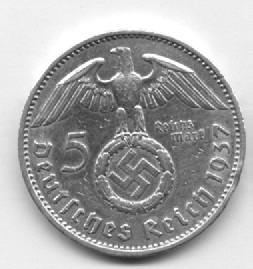 5-Reichsmark-1936e,-1937A,-1937e,-1938-D-2x-1938e,-1938f