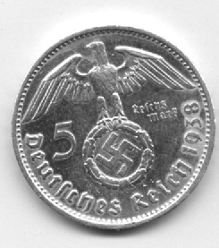 5-Reichsmark-1936e,-1937A,-1937e,-1938-D-2x-1938e,-1938f