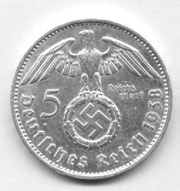 5-Reichsmark-1936e,-1937A,-1937e,-1938-D-2x-1938e,-1938f