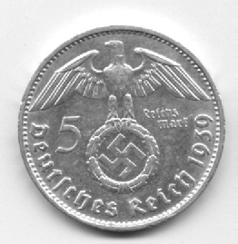 5-Reichsmark-1936e,-1937A,-1937e,-1938-D-2x-1938e,-1938f