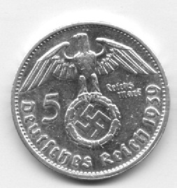 5-Reichsmark-1936e,-1937A,-1937e,-1938-D-2x-1938e,-1938f
