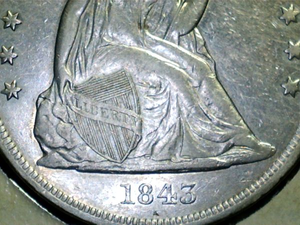 1843-Seated-Dollar