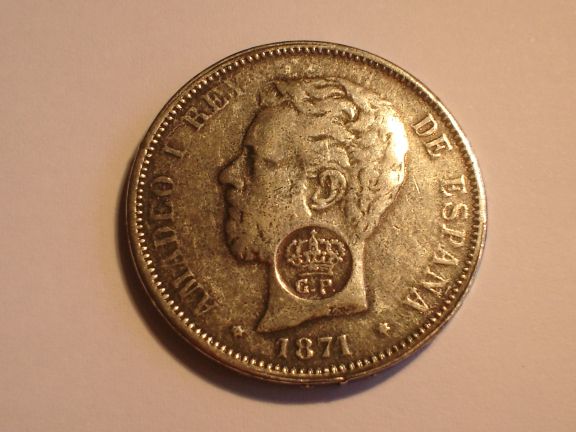 1871-5-Pesetas-Counterstruck-|-Azores-Counterfeit?