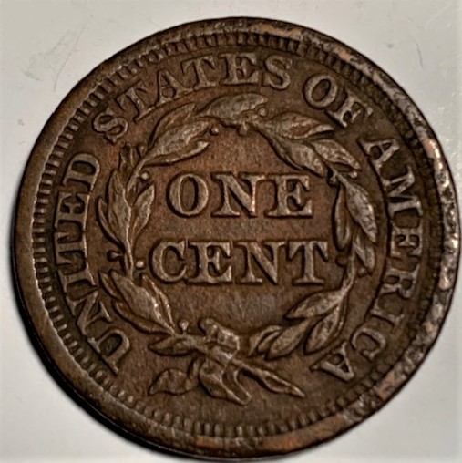 1847-Braided-Hair-Large-Cent----Some-Copper-Luster