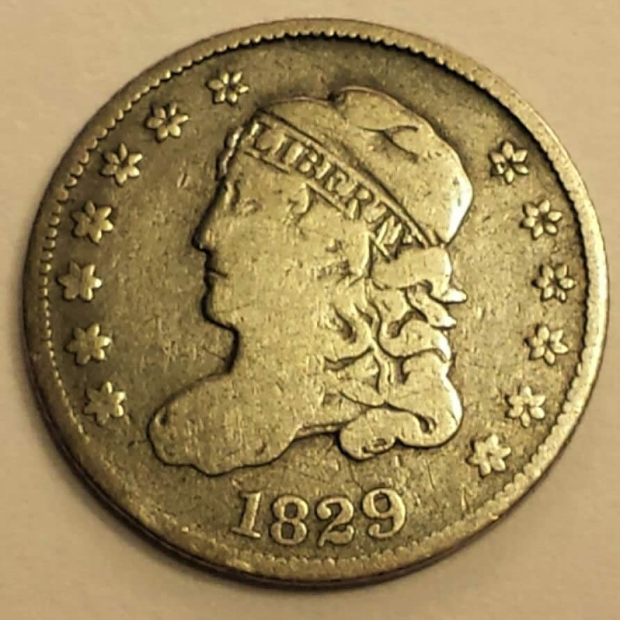 1829-Bust-1/2-Dime