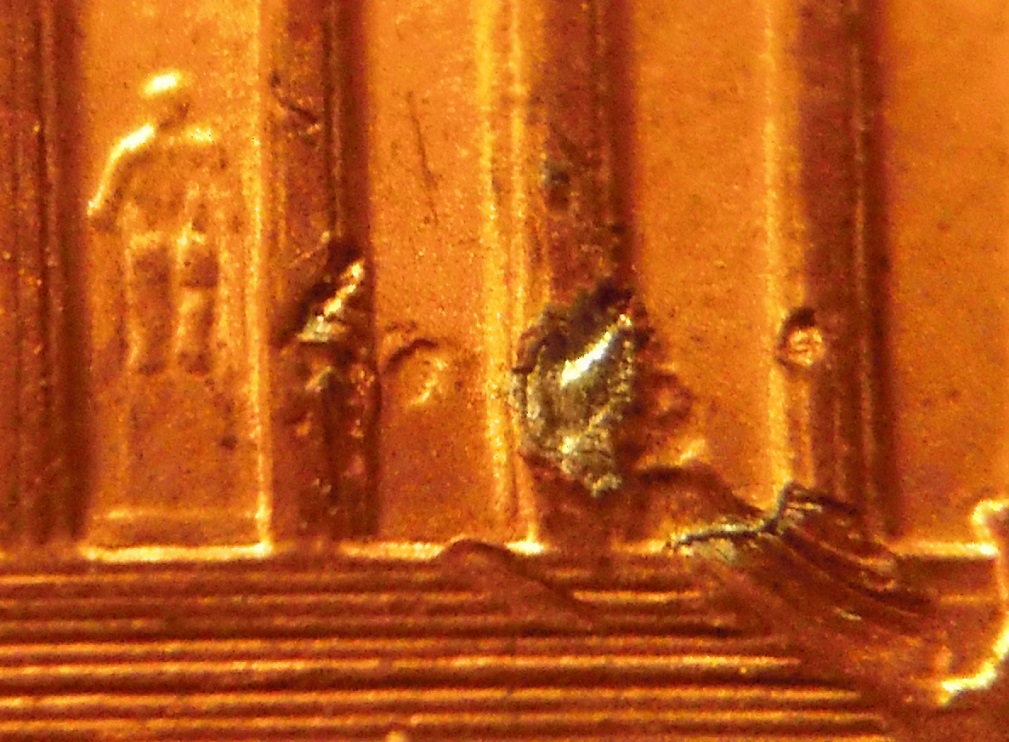 Lincoln-Memorial-Cent,-Lincoln-Stamped-In-Column?