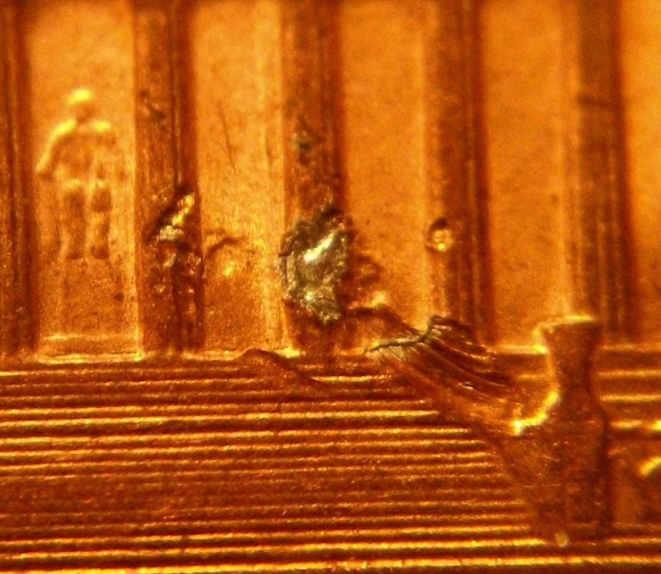 Lincoln-Memorial-Cent,-Lincoln-Stamped-In-Column?