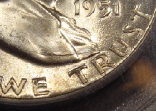 1951-Franklin-Half---Significant-Die-Break