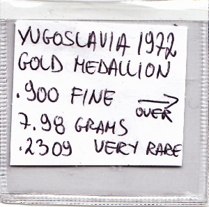 Yugoslavian-Gold-Coin/Medal