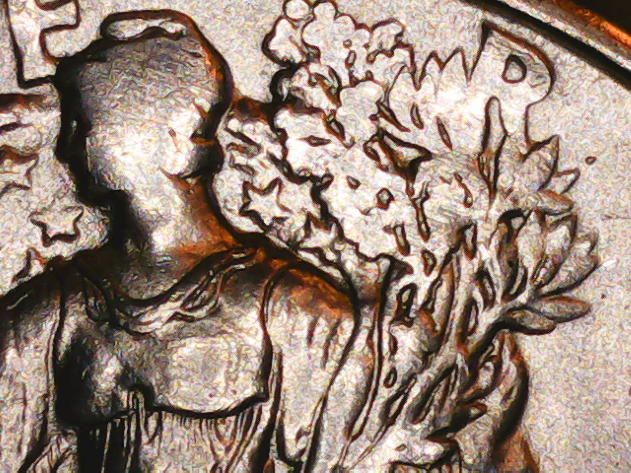 1936-D-Walking-Liberty-With-Smashed-Face,-Oak-And-Laurels