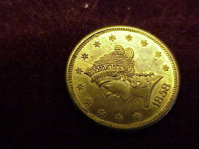 1858-Quarter-Eagle,-Gold