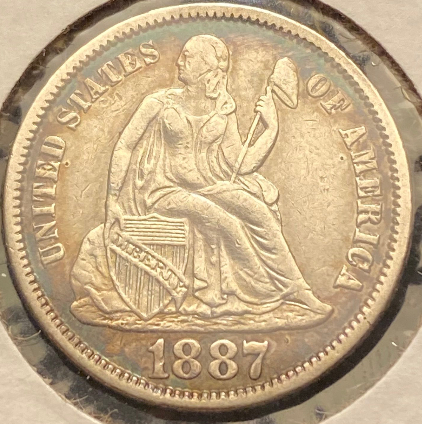 1887-Seated-Liberty-Dime,-Grading?-AU-?