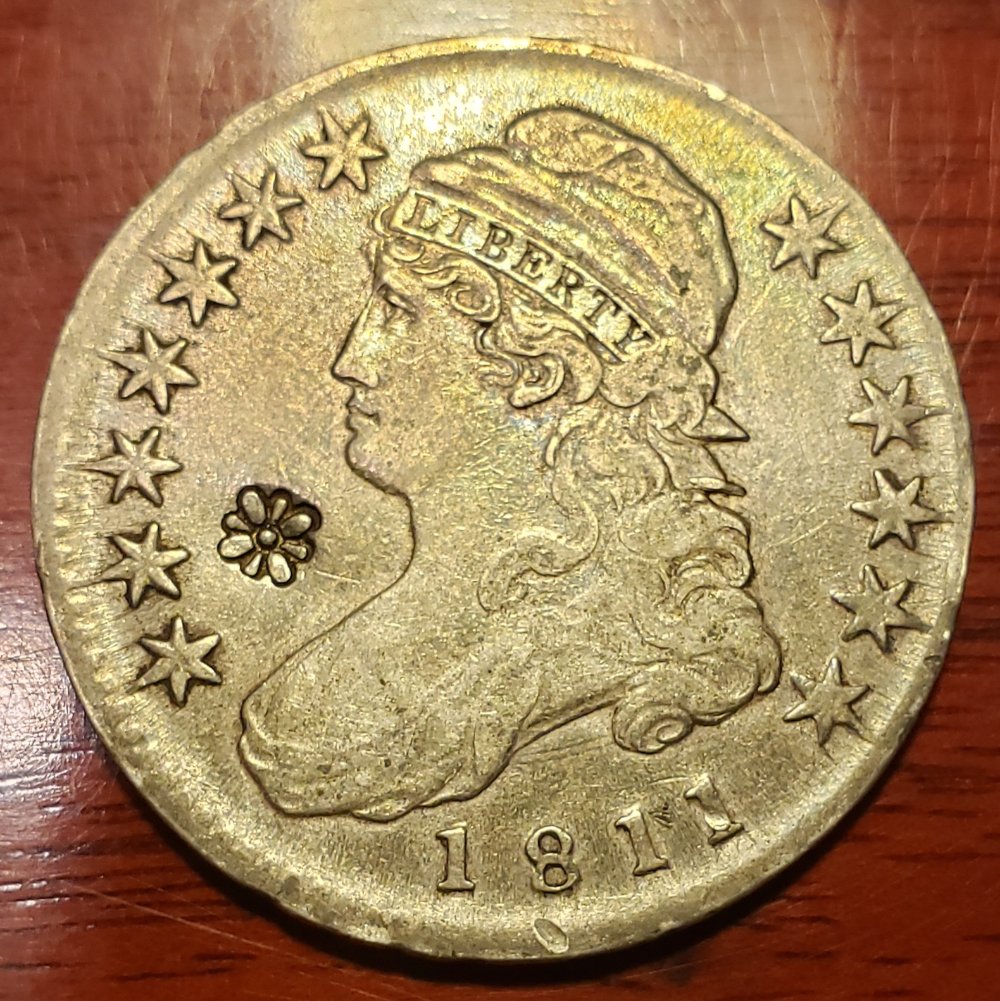 Chop-Mark-/-Counterstamp-Possibly-Oriental-In-Origin?-1811-Half-Dollar