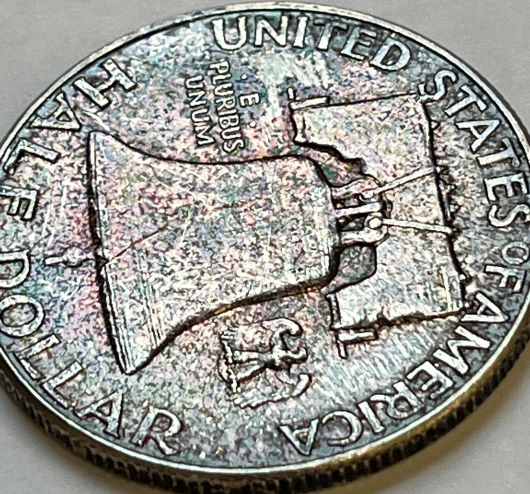 1952-P-Franklin-Half-Dollar-With-Toning