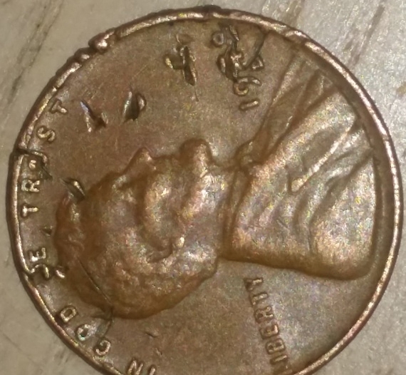 1948-Wheat-Cent-With-Strange-Damage.-What-Could-Cause-This-Type-Of-Damage?