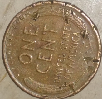1948-Wheat-Cent-With-Strange-Damage.-What-Could-Cause-This-Type-Of-Damage?