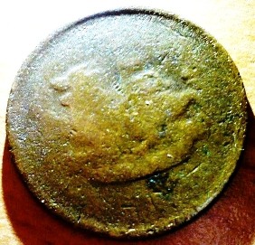 Coin-With-Dragon-On-One-Side,-Wreath-On-Other-|-Burma-1/4-Pe