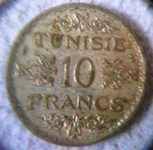 Tunisia-1934-Silver-10-Francs