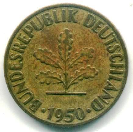 Germany-1949-Bdl-50-Pfennig-And-1950-10-Pfennig