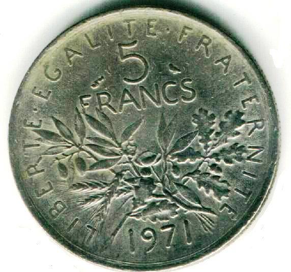 France-1971-5-Franc-Letter-Marks