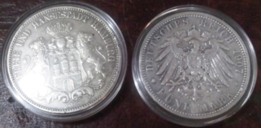 1904j-Hamburg-5marks-Silver-Crown