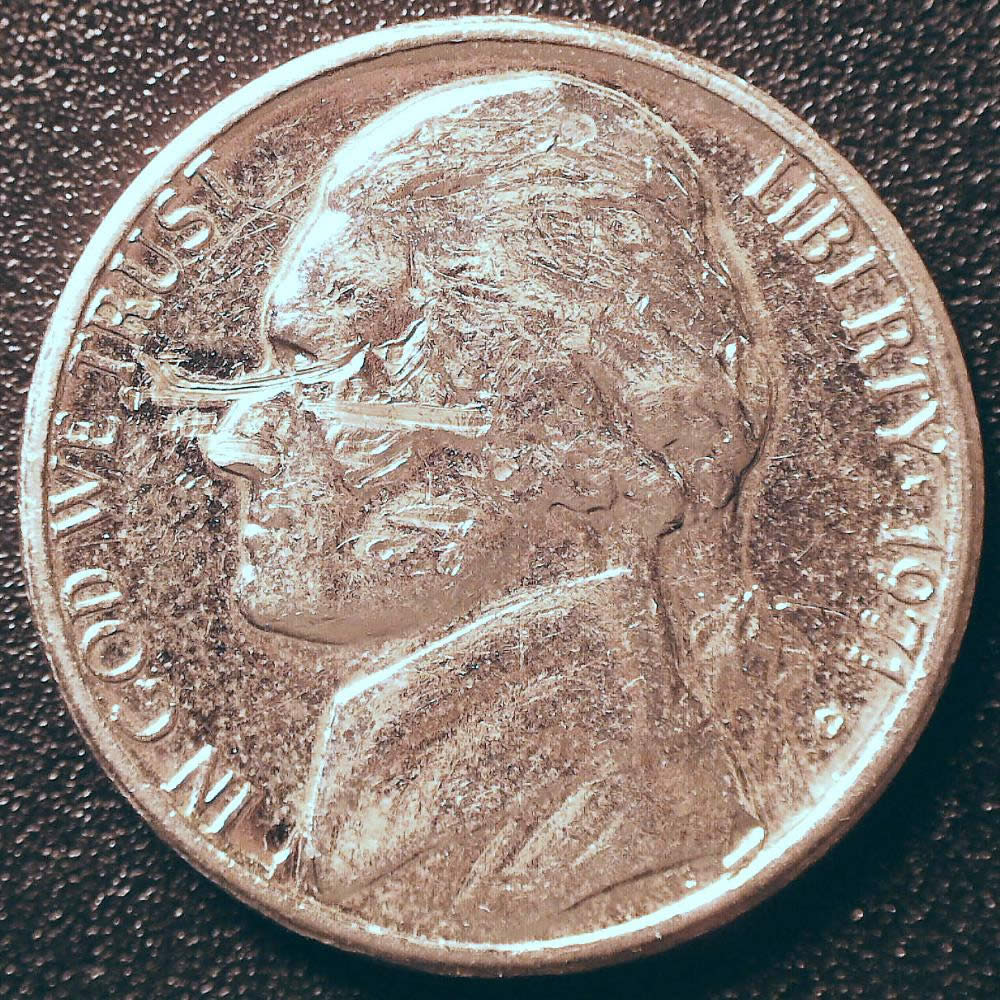 1971-Jefferson-Nickel,-PMD-But-Also-Struck-Through,-Or-What?