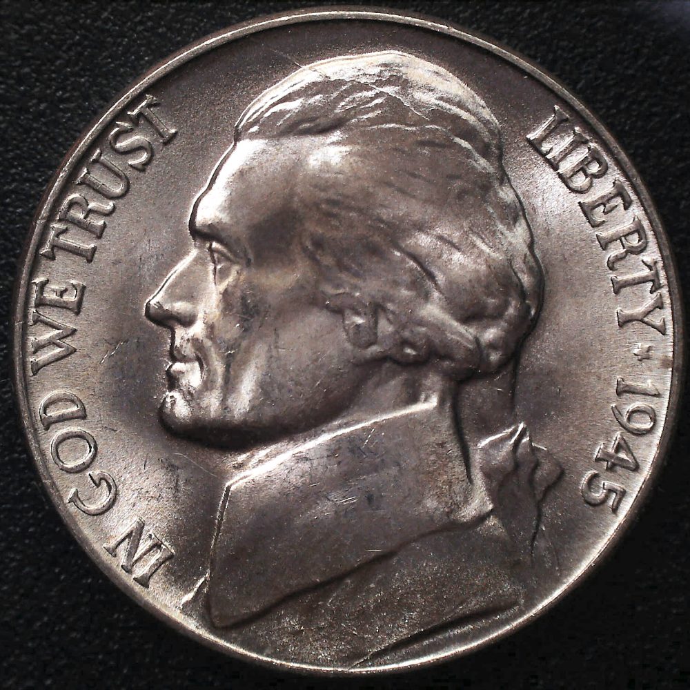 1945-D/D-Jefferson-Nickel-For-Grading
