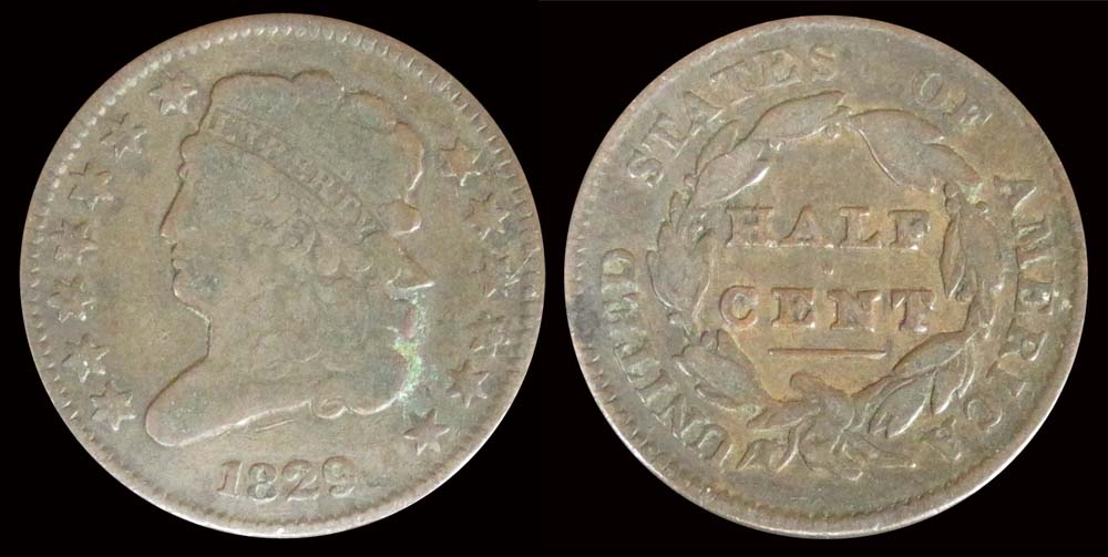 1829-Half-Cent