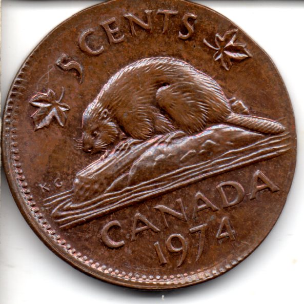 1974-5-Cents-On-1-Cent-Planchet