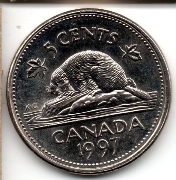 1997-5-Cents.--Obv.-Strike-Through-Foreign-Object.