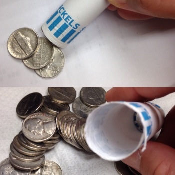 Wrapped-Coins-In-Boxes,-How-Do-You-Open-The-Rolls?