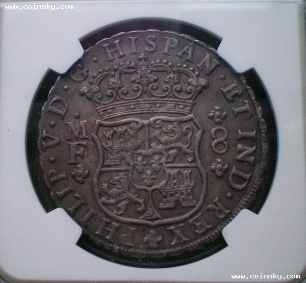 Ngc-Au58-1747-Mf-Mexico-8R-Pillar