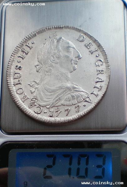 Bolivia-1777-8-Reales-Nice-Grade.