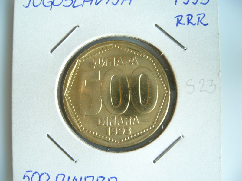 500-Dinara-1993-Brass