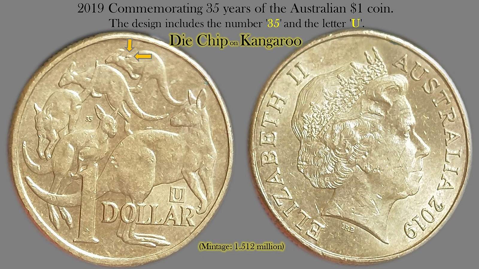Australia-2019-Australia-Discovery-'U'-Mor-With-Die-Chip/Cud-On-1-St-Roo