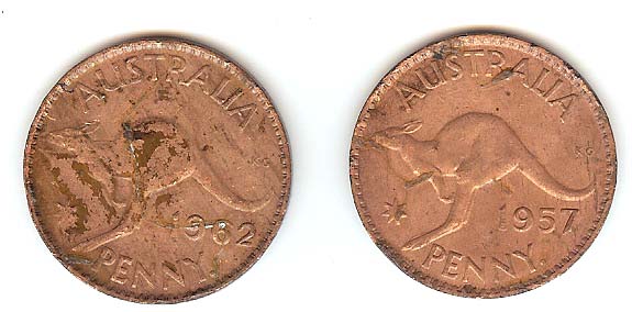 1957-&-1962-Australian-Penny
