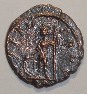 Ancient-Roman-Coin-Ae3,-Claudius-II-Soldier,-268-270A